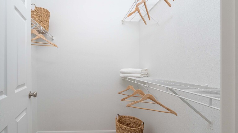 Spacious walk-in closet