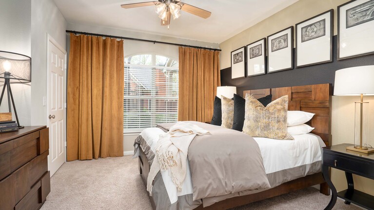 Bedroom with oversized windows