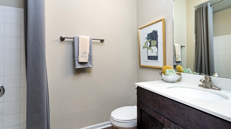 Bathroom with large vanity