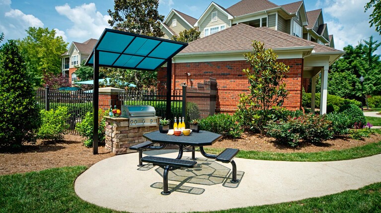 Outdoor grill and picnic area