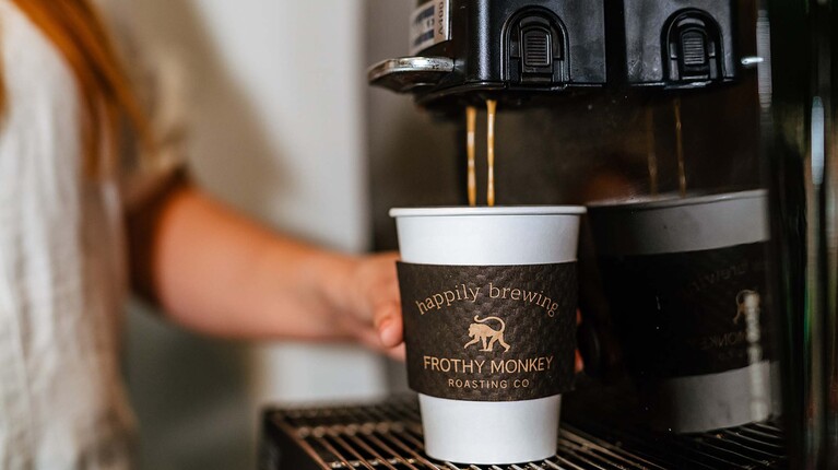 Gourmet Coffee Bar Featuring Frothy Monkey Coffee