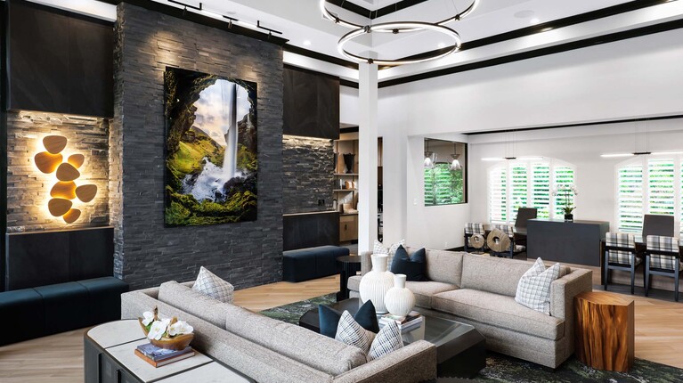 Resident lounge with modern decor