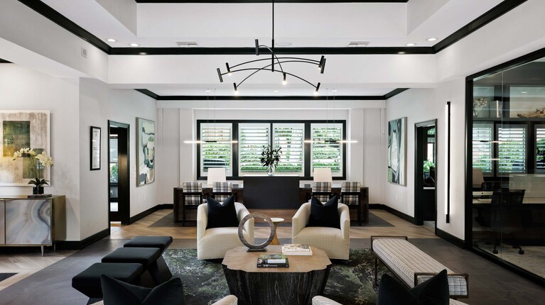 Leasing office lounge area