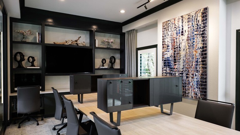 Business center and conference room