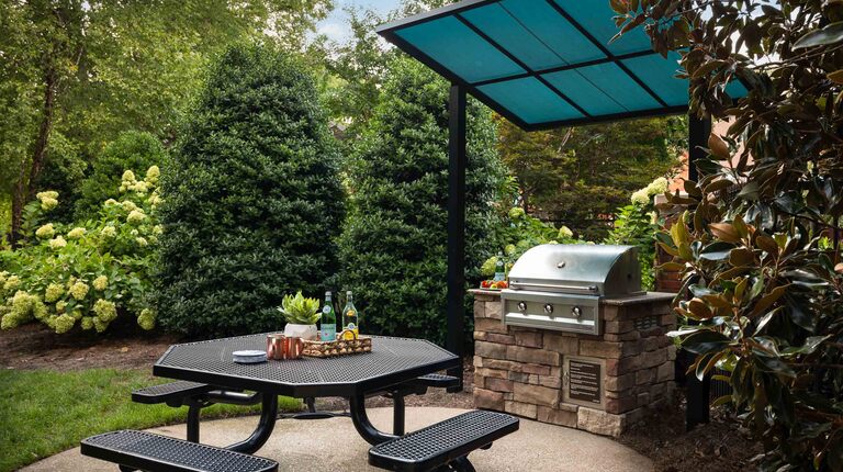 Outdoor grill and patio