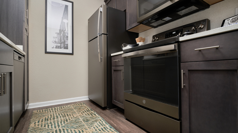 Modern Kitchen with Slate Appliances